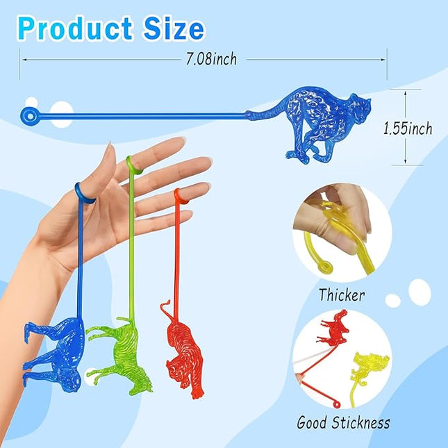 Sticky Hands Bulk 36PCS Forest Animal Party Favors for Kids Stretchy Sticky Hand Fidget Toys Goodie Bag Stuffers Treasure Box Toys for Classroom Prizes Birthday Party Supplies Easter Egg Fillers