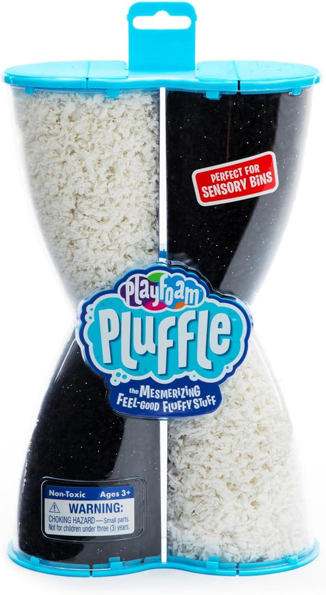 Educational Insights Pluffle® Black & White 2-Pack - Sensory Bin Foam Set, No Mess Alternative to Sand Toys & Slime for Toddlers, Fun Sensory Table Filler for Home or Classroom, Gift for Kids Ages 3+