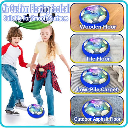 JRD&BS WINL Football Toys for Kids Light Up LED Hover Soccer Ball Toys for Boys Gifts Indoor Game Indoor Football Air Soccer Floating Ball Training Ball Playing Football for Children Gifts Blue