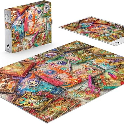 Buffalo Games - Silver Select - Aimee Stewart - The Junk Journaler's Desk - 1000 Piece Jigsaw Puzzle for Adults - Challenging Puzzle Perfect for Game Nights - Finished Size is 26.75 x 19.75