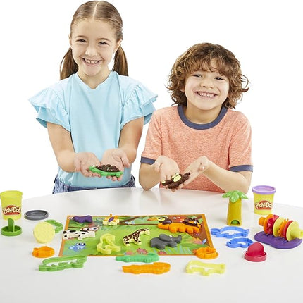 Play-Doh Animal Adventure Set, Arts and Crafts Toys for 3 Year Old Girls & Boys, 45 Tools, 10 Cans (Amazon Exclusive)