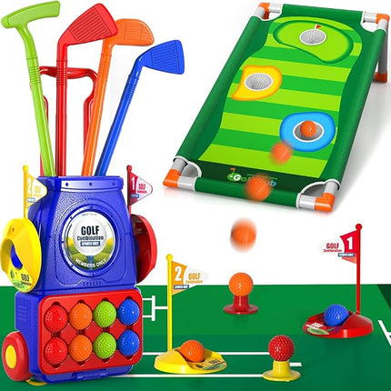 Bennol Upgraded Kids Toddler Golf Set, Indoor Outdoor Outside Toys Gifts for 3 4 5 Years Old Boys, 3 4 5 6 7 Years Old Boys Toys Birthday Gifts Ideas, Outdoor Golf Set Game for Kids Boys