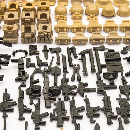 Special Military Soldier Style Weapon Sets, Military Weapon Pack Accessories Kits Toys, Swat Team Building Block Toys, Army Equipment Gear Sets, Accessories Compatible with Major Mini figure