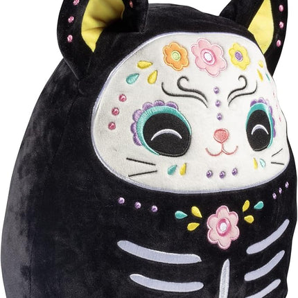 Squishmallows 12" Zelina The Day of Dead Cat - Official Kellytoy Plush - Cute and Soft Black Kitty Stuffed Animal - Great Gift for Kids