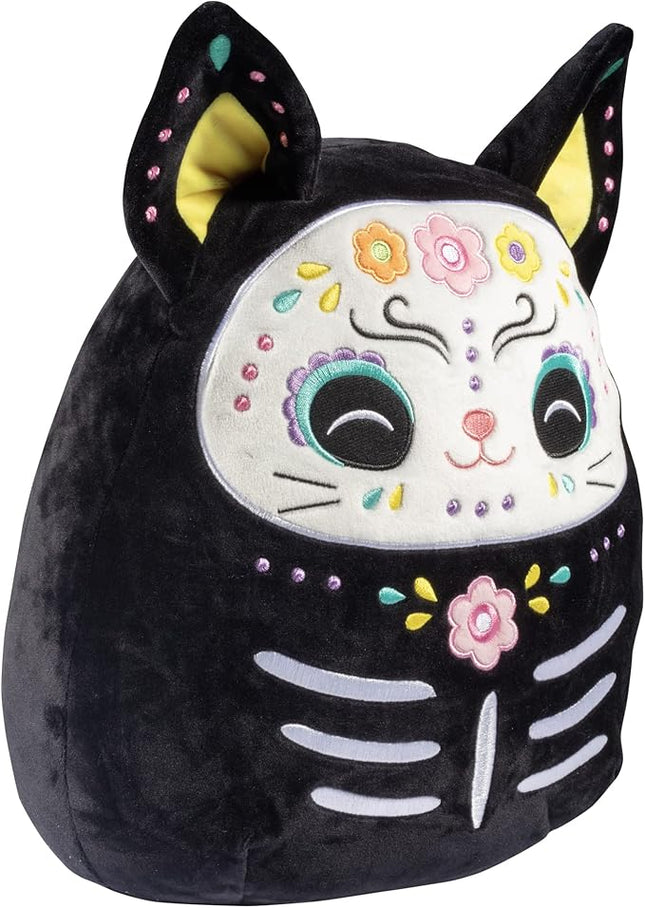 Squishmallows 12" Zelina The Day of Dead Cat - Official Kellytoy Plush - Cute and Soft Black Kitty Stuffed Animal - Great Gift for Kids