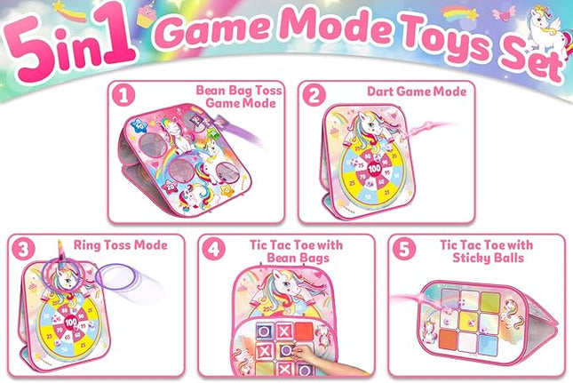 Bean Bag Toss Game for Kids - Cornhole Board Outdoor Toys for Toddlers -Party Activities Carnival Outside Yard Backyard Beach Lawn Games Toy for Kid Boys Girls Age 3 4 5 6 7 8 Year Old Birthday Gifts