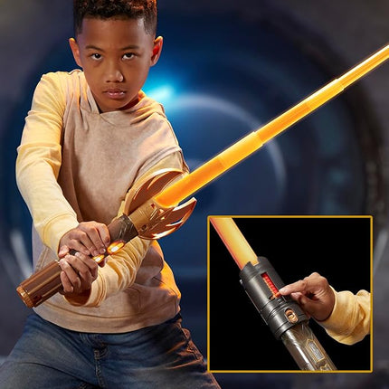 STAR WARS Lightsaber Forge Sundown Force Color Master Lightsaber, 5 Colors, Color-Changing Customizable Electronic Lightsaber, Toys for 6 Year Old Boys & Girls & Up