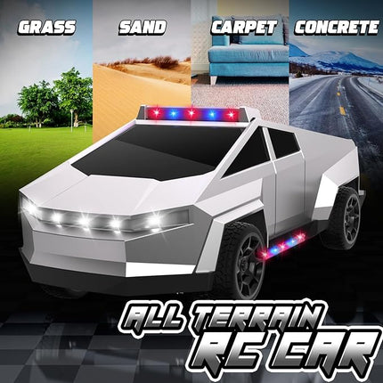 Remote Control Car Toys, 1:22 RC Trucks Toy for Boys, RC Car with Light and Loadspace, 4WD Electric Vehicle Toys, Birthday Gifts for Boys/Girls Age 4 5 6 7 8 9 10-12+