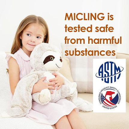 Weighted Stuffed Animal - Gray Sloth 4.5 lbs, Ideal for Sensory Needs, Austism & Anxiety | Comfort & Relaxation for Both Kids and Adults