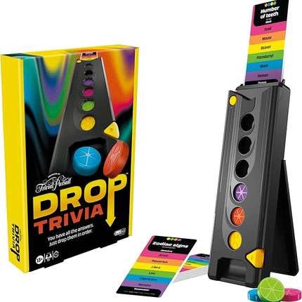 Hasbro Gaming Drop Trivia Game | Electronic Party Game with Voice and Sounds | Ages 13+ | 2 or More Players | 15 Mins. | from Trivial Pursuit | Party Board Games