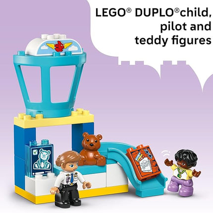 LEGO DUPLO Town First Time at The Airport Building Toy - Learning Play Set for Boys & Girls Ages 1.5+ - Little Ones Use Building Blocks to Explore Emotions - Toddler Gift Idea for Birthdays - 10443