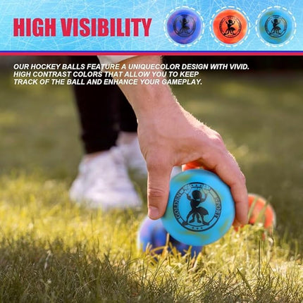 Street Hockey Balls - Official Outdoor Roller Balls for Indoor Games, Ideal for Sports Enthusiasts