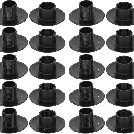 10 Pair of Foosball Machine Bushings,Threaded Structure Foosball Table Parts, Light Weight Table Football Bushings Rods, Black