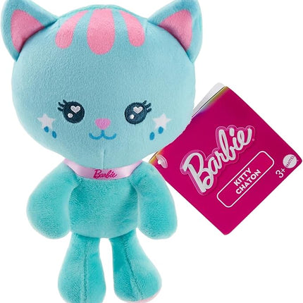 Barbie Stuffed Animal, 7-inch Pet Kitten Plushie with Glitter Collar