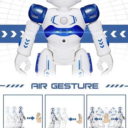 KingsDragon RC Robot Toys for Kids, Gesture & Sensing Programmable Remote Control Smart Robot for Age 3 4 5 6 7 8 Year Old Boys Girls Birthday Gift Present