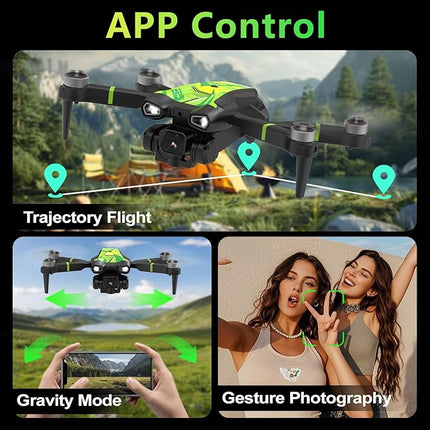 M18 1080P Mini Drone with Brushless Motor Foldable RC Quadcopter for Adults Optical Flow Positioning Headless Mode