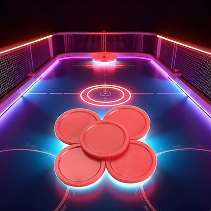 5Pcs Red Mini Air Hockey Table Pucks 50mm Puck Children Table New 2-inch Convenient and Attractive Air Hockey Arcade and Table Games, Air Hockey