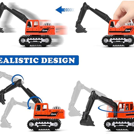 ZHFUYS 12PCS Metal Mini Cars Toy for Kids, Toy Cars for Kids, Trucks Toy Vehicles Set for Toddlers, Party Favors for Toddler Toys,Educational Play, Birthday Gift for Boys Girls