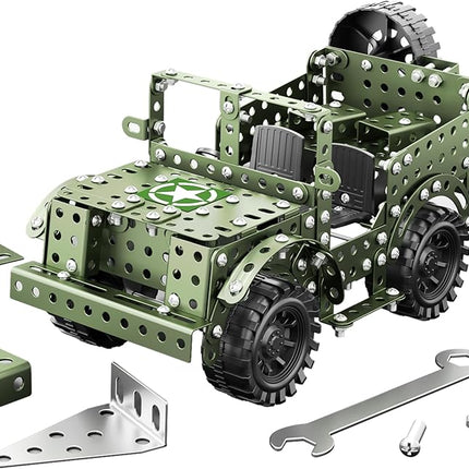 Lucky Doug STEM Building Projects Model Truck Set - Building Toys for Kids Ages 8-12, Assembly Science Army Toys for Boys 8 9 10 11 Years Old