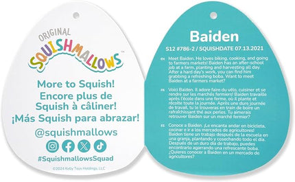 Squishmallows Original 12-Inch Baiden Red Dragon with Boba Drink - Official Jazwares Plush (Medium-Sized)