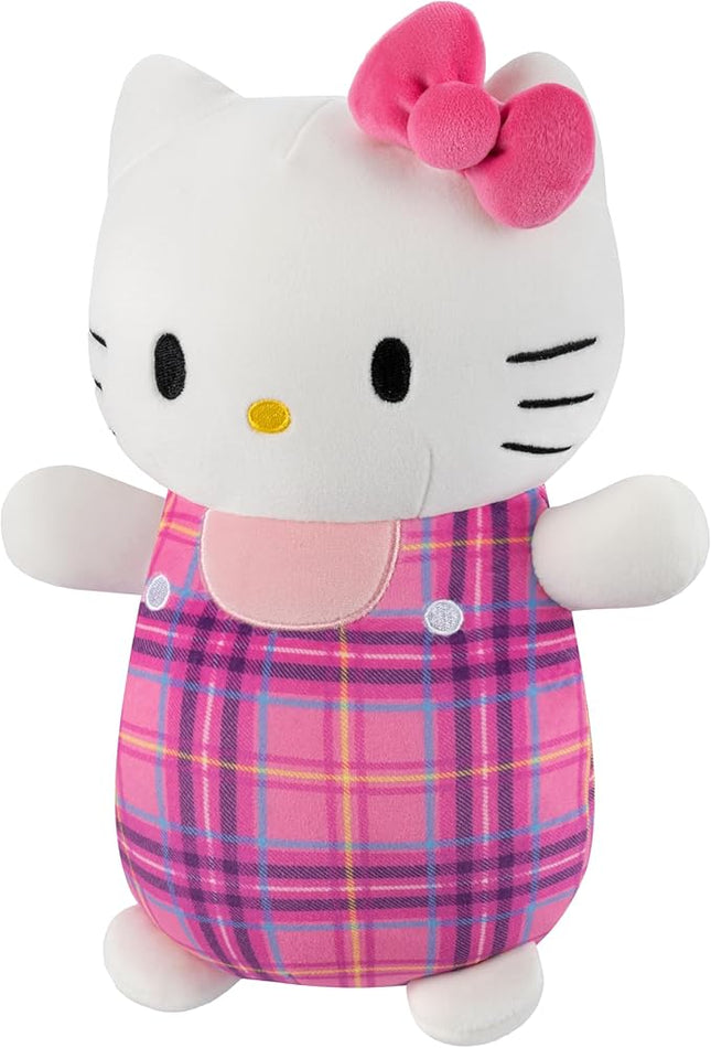 Squishmallows Original Sanrio 10in Plaid Hello Kitty HugMees – Ultrasoft Official Jazwares Plush (Medium-Sized)