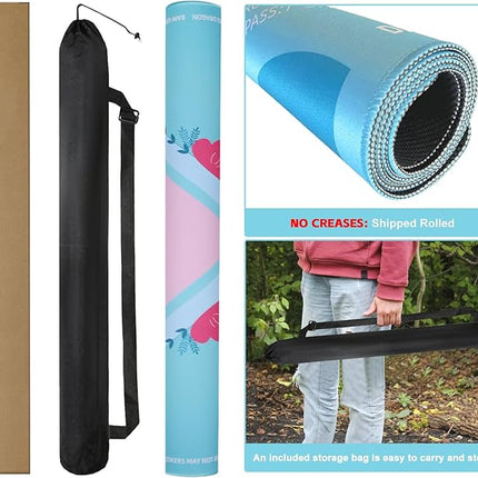 Mahjong Mat, No Creases Mahjong Mat for Table, 31.5x31.5 Inch Anti Slip Noise Reduction Mah jongg Mat, Mahjong Gifts with Carrying Bag, Mahjong Table Mat for Dominoes, Poker, Card, Board Games (Green)