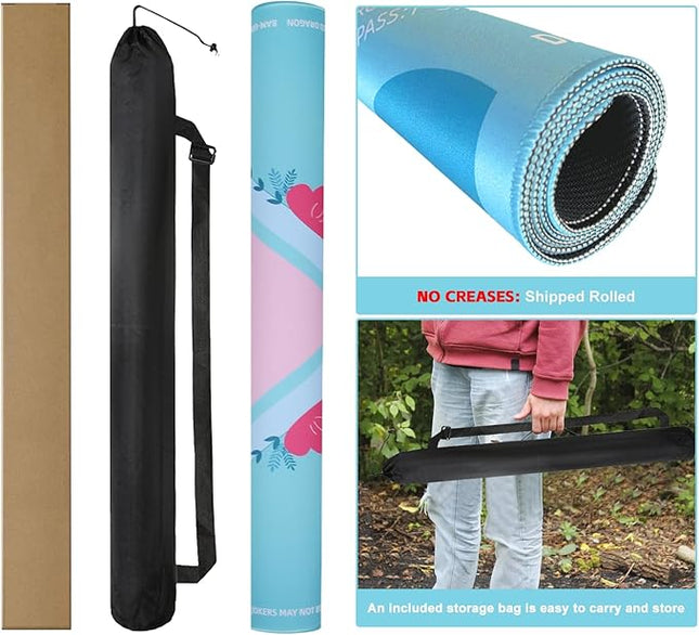 Mahjong Mat, No Creases Mahjong Mat for Table, 31.5x31.5 Inch Anti Slip Noise Reduction Mah jongg Mat, Mahjong Gifts with Carrying Bag, Mahjong Table Mat for Dominoes, Poker, Card, Board Games (Green)