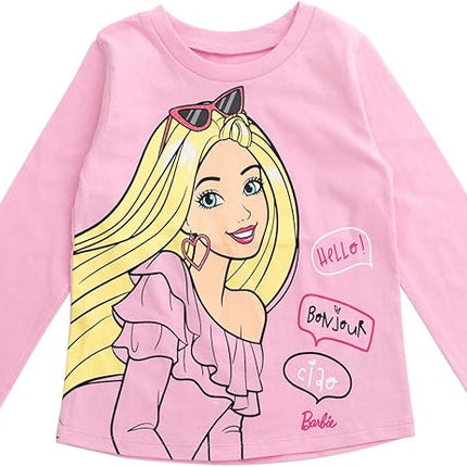 Barbie Girls 3 Pack T-Shirts Toddler to Big Kid