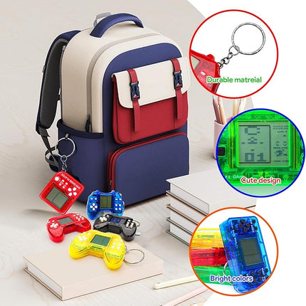 12Pcs Video Game Party Favors for Kids, Mini Game Keychain Arcade Party Favors Birthday Supplies Classroom Prizes for Boys and Girls