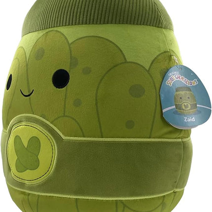 Squishmallows Original 14in Zaid The Green Pickle Jar – Official Jazwares Plush (Large)