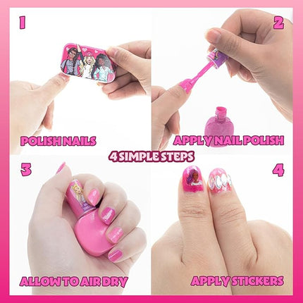 Barbie Beauty Vanity Set with Light-Up Mirror, Includes Lip Gloss, Eye Shadow, Brushes, Nail Polish, Accessories, and More! Ages 3+ Perfect for Parties, Sleepovers, and Makeovers, by Townley Girl