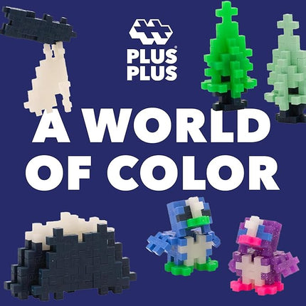 PLUS PLUS 240 Piece Interlocking Building Blocks for Kids, Open Ended Connecting Toys, STEM Bin Classroom Mini Manipulatives - Northern Lights Mix Play Tube