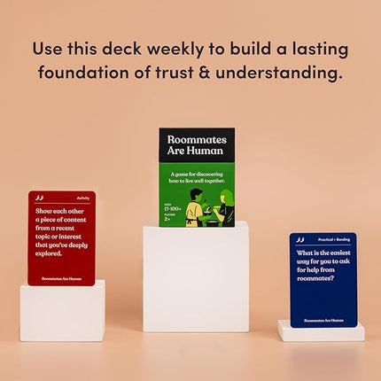 Roommates are Human | 140 Conversation Cards to Help You Get to Know Your Roommates | A Card Game for Discovering How to Live Well Together | Relationship Card Game for 2+ Players