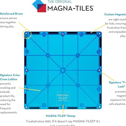 MAGNA-TILES Classic 100-Piece Magnetic Construction Set, The ORIGINAL Magnetic Building Brand