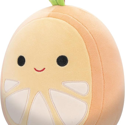 Squishmallows Original 8-Inch Orin Orange Slice with Green Stem - Official Jazwares Plush