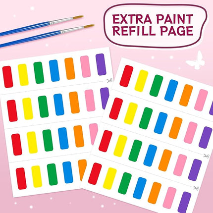 Paint with Water Coloring Books for Toddlers,Unicorn Theme Mess Free Watercolor Painting Papers for Kids Water Color Paint Kit Art Craft Gift for Ages 1-3, 4-8