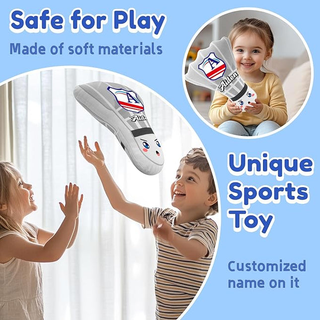 Custom BadmintonPillows with Text Badminton Plush Stuff for Boys Girls Creative Room Decor Personalized Pillows Toy Birthday Party Easter Gifts for Boys Girls Toddler Kids Adults