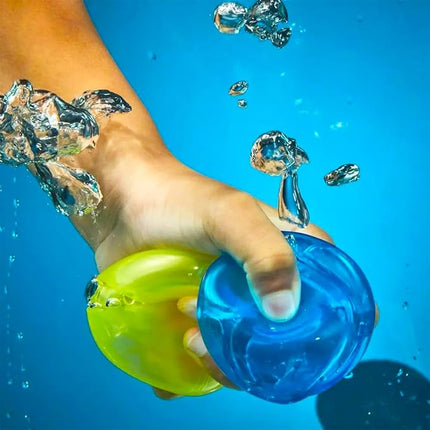 Nerf Super Soaker Hydro Ball Set - Bundle of 12 Nerf Super Soaker Refillable Balls for Pool, Backyard Play and Stickers | Reusable Water Balloon Pack