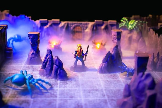 Goblin Cavern Set - Mini Dungeon Castle Cavern DND Terrain for Tabletop RPGs, Dungeons & Dragons, Pathfinder, War Gaming, and More! - by DCD (64+pcs, 1.4sqft, 8areas)