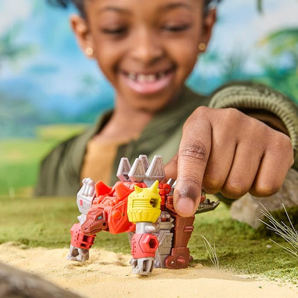 Transformers CYBERWORLD Dinobot Snarl Cyber Changers 4-Inch Action Figure, Quick Change to Dino Mode, Robot Toys for Boys and Girls 6 and Up