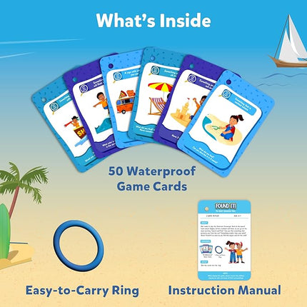 Skillmatics Scavenger Hunt Card Game - Found It Beach, Outdoor Learning Toys, Perfect for Boys, Girls and Families Who Love Board Games, 50 Waterproof Cards, Travel Game, Gifts for Ages 4, 5, 6, 7