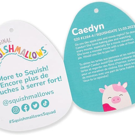 Squishmallows Original 20-Inch Caedyn Cream Cow with Pink Spots - Official Jazwares Jumbo Plush