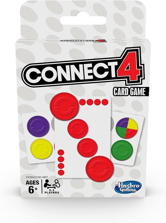 Hasbro Gaming Connect 4 Card Game for Kids, 2-4 Players 4-in-A-Row Game, Fun Summer Activities, Vacation Travel Essentials, Ages 8+