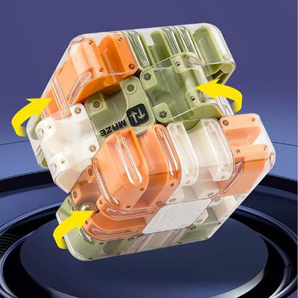 Large Labyrinth 3D Puzzle Maze Cube - Engaging Brain Teaser Toy, 3D Puzzle Maze Cube, Mazes Ball Puzzles for Logical Thinking(Astyle,2set)