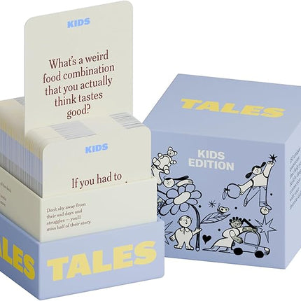 TALES Conversation Cards, Kids Edition 150 Count, Fun Family Games for Kids, Perfect for Dinners, Road Trips, Classrooms & Game Nights, Gifts & Gatherings, Conversation Starters to Spark Creativity