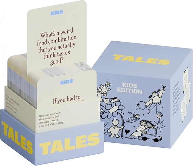 TALES Conversation Cards, Kids Edition 150 Count, Fun Family Games for Kids, Perfect for Dinners, Road Trips, Classrooms & Game Nights, Gifts & Gatherings, Conversation Starters to Spark Creativity