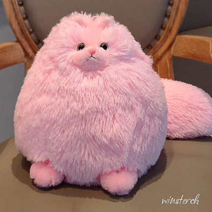 Winsterch Cute Pink Cat Stuffed Animals Plush Toy,Kids Plushies Cat Teddy Soft Toy Birthday for Girls,Stuffed Cat Plush Animals