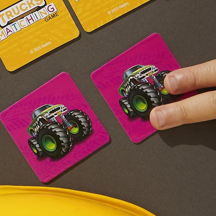 Hasbro Gaming Trucks Matching Game, Fun Preschool Board Game for 1+ Players, Memory Card Games for Kids, Set, Ages 3+ (Amazon Exclusive)