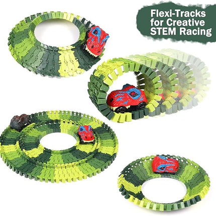 Track Set Toy 48PCS Christmas Birthday Gifts for 3 4 5 6 Year Old Kids Boys Girls Accessories Compatible with Race Track Building Kits
