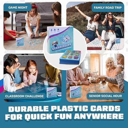 – Fast-Paced Transparent Word Card Game for Adults & Teens, Educational & Fun Travel Games for Road Trips, Party and Family Games for Kids & Adults Game Night Fun, 2–6 Players, Ages 8+